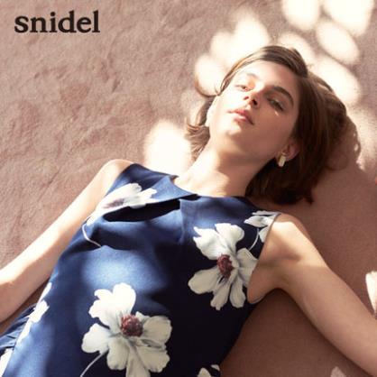 snidel2015春夏新品画册款可爱印花无袖连衣裙