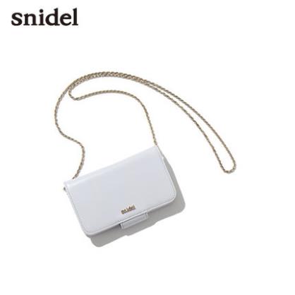 snidel2015春夏新品纯色翻盖手机包
