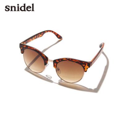 snidel2015春夏新品杂志款复古半框圆边框架眼镜